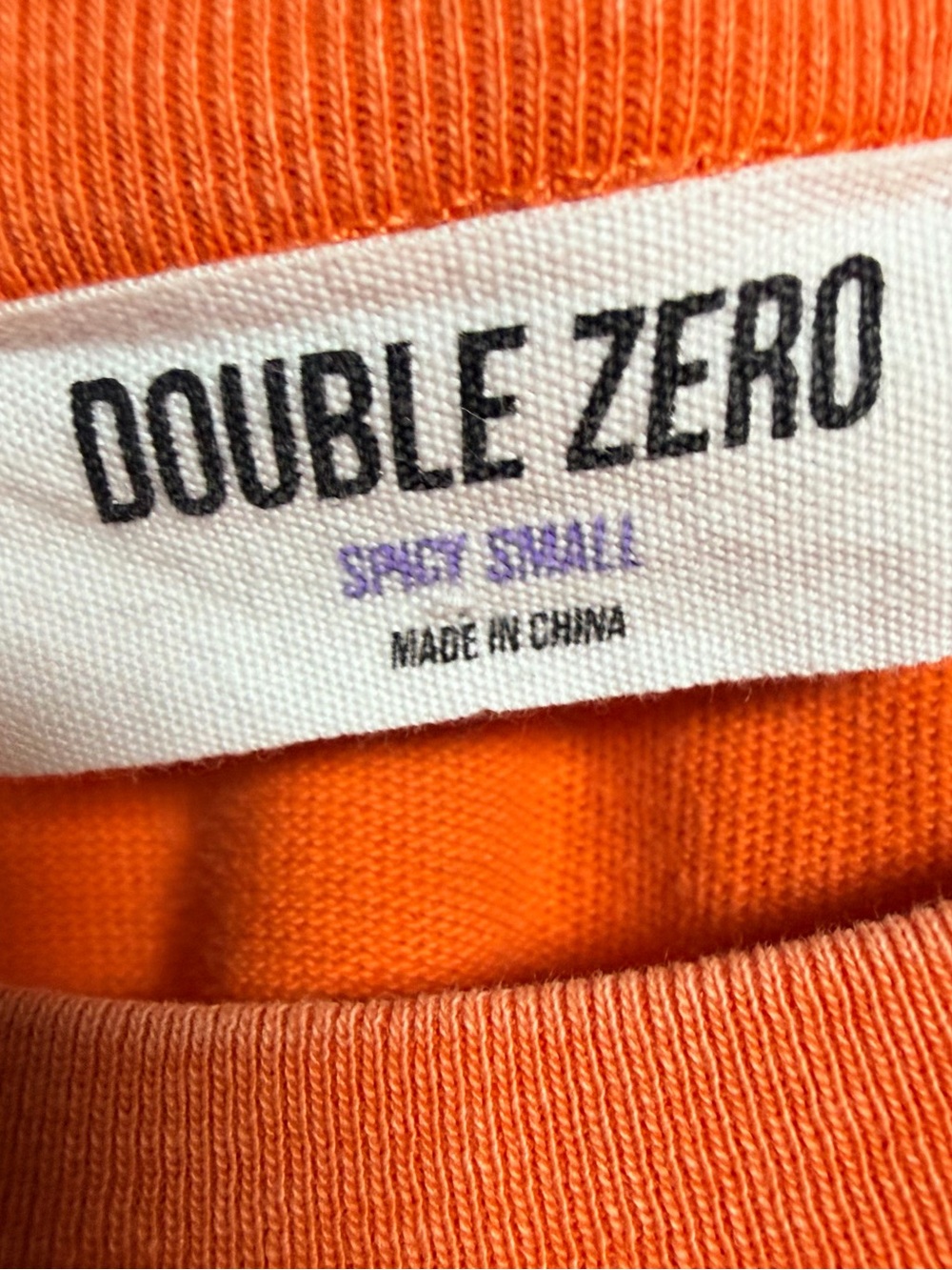 Double Zero Orange 100% Cotton Midi Side Slit T Shirt Dress Pockets Small - Picture 6 of 10